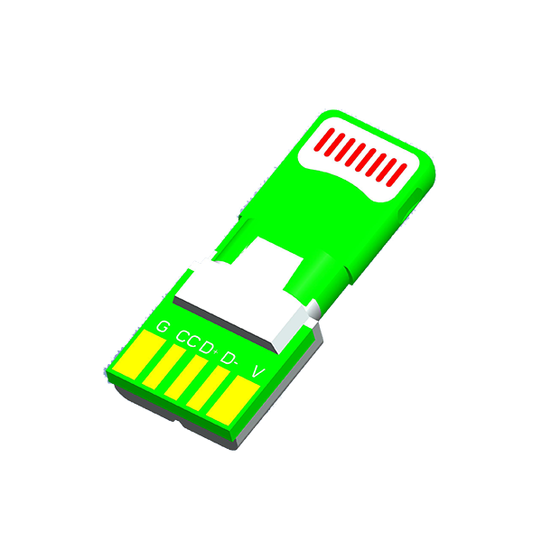031-月亮型-蘋(píng)果加長(zhǎng)單面PD公頭